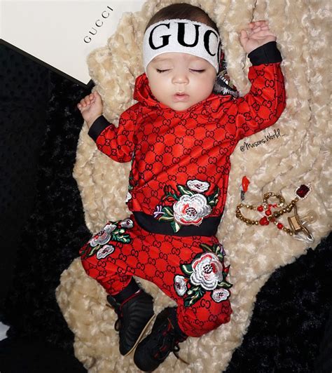 gucci baby clothing sale|designer babies wearing gucci.